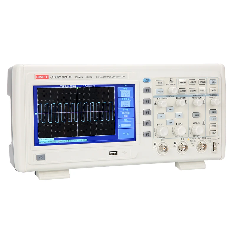 UNI T цифровой осциллограф UTD2062CM/UTD2102CM/UTD2202CM 2CN 1GS/s 7 дюймовый TFT LCD WVGA(800*480)