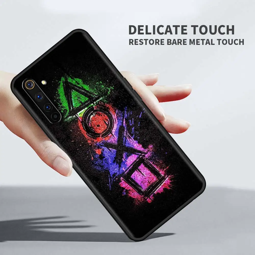 

Game Console Gamer Zone Case Oppo Realme 6 7 C21 C3 XT 8 7i 5 Pro A53 A52 A9 2020 A94 A74 5G Capa Black Shell Phone Coque