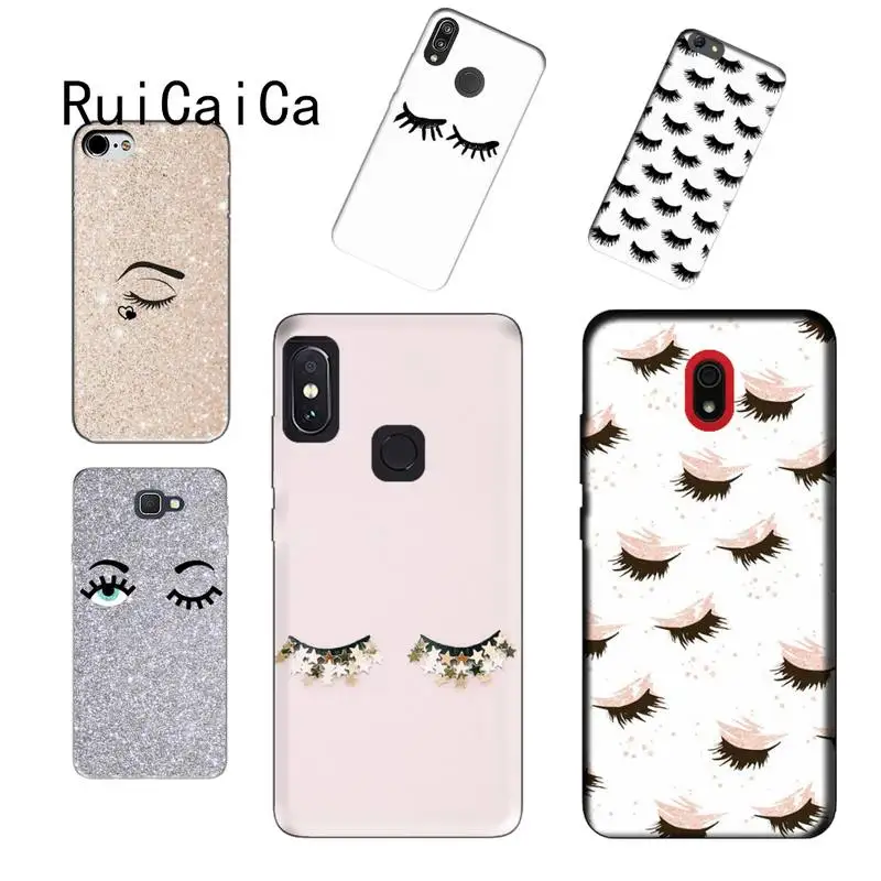 RuiCaiCa eye wink блестящие ресницы телефонная Накладка для Huawei p10 lite p30 p40 pro p smart2019 Honor8X 8A