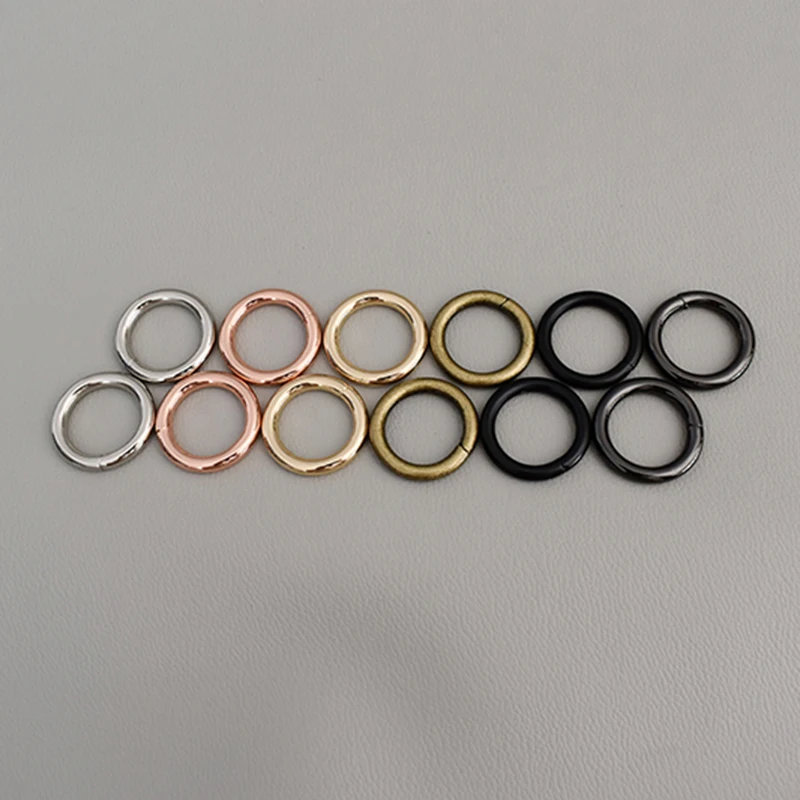 50 шт, 20 мм-хомут с круглым воротником для мальчиков и девочек Регулируемые кольца пряжки с зажимом крючки для Сумки из натуральной кожи рюкзак собачий ошейник с металлическими пряжками и цепочка для ключей кольца седло