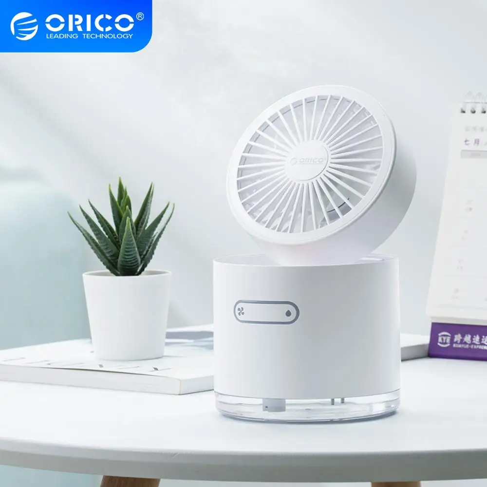 Переносной USB вентилятор ORICO с увлажнителем воздуха 300 мл регулируемый