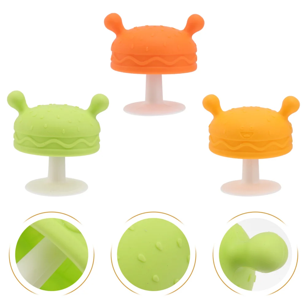 

3Pcs Silicone Baby Teething Pain Relief Mushroom Baby Molar Gum Plaything