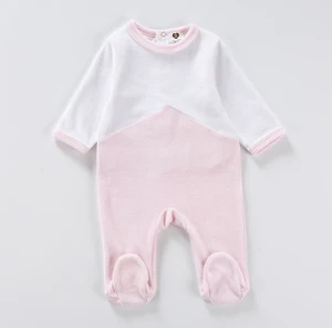 Комбинезон с длинным рукавом 0-2 лет, для девочек и мальчиков, хлопок, цвета в ассортименте