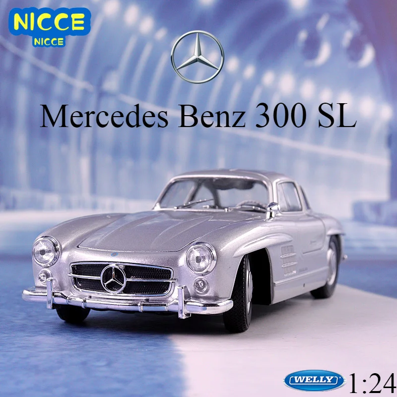 

Welly 1:24 1954 Mercedes Benz 300 SL Classic Car Sports Car Simulation Alloy Car Model