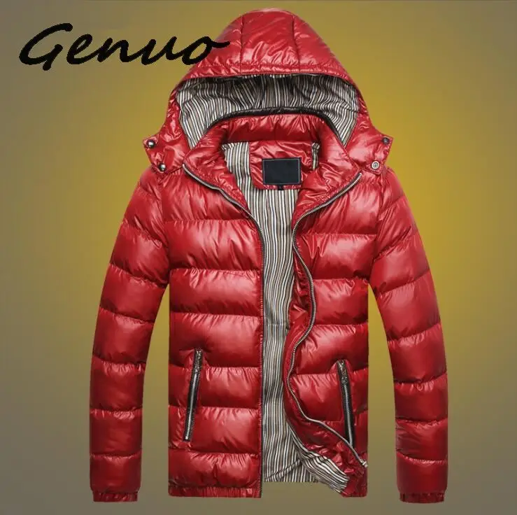 Genuo 2019 зимняя куртка Для мужчин пальто тонкий спортивный костюм верхняя одежда