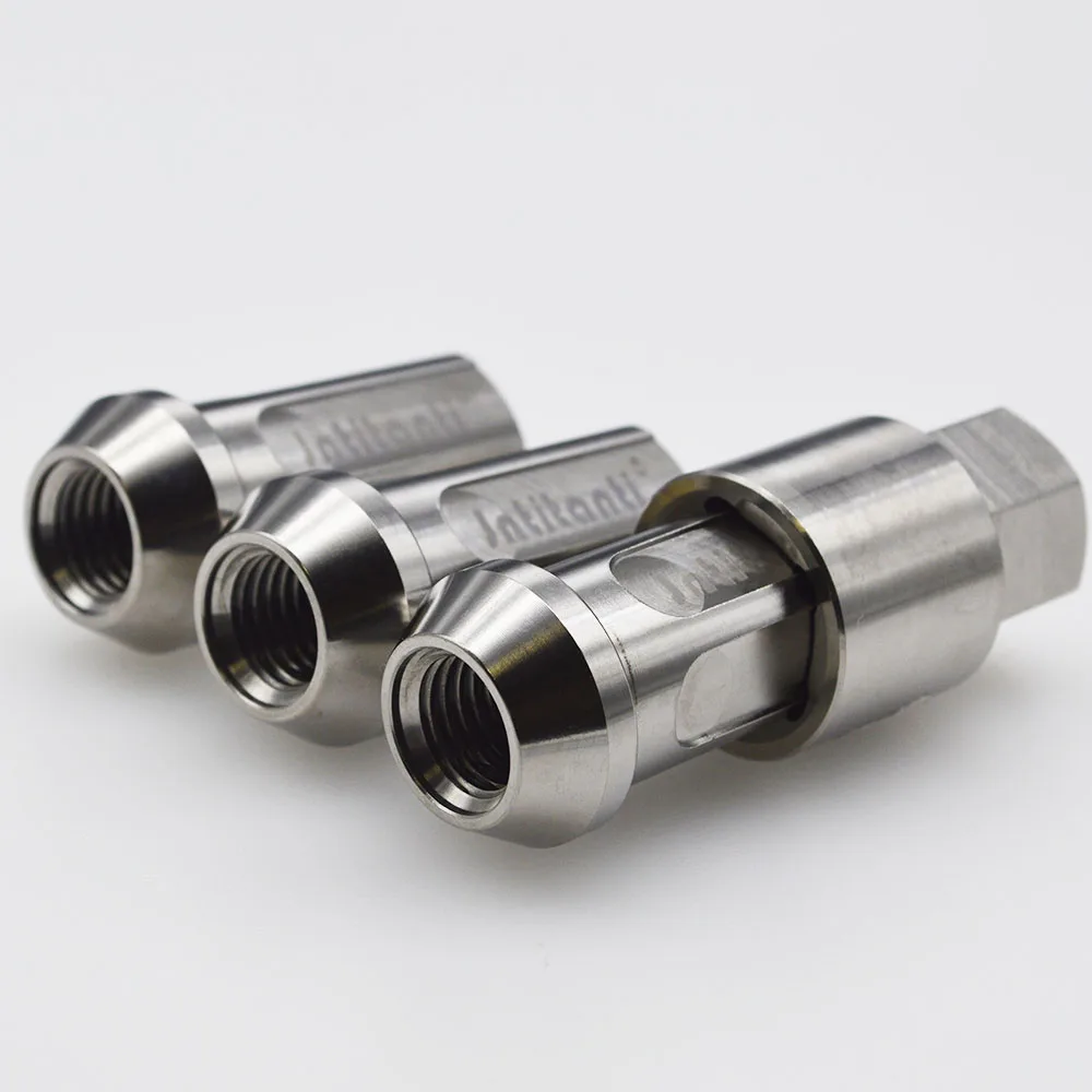 Серебряная высокопроизводительная титановая противоугонная гайка Gr5 с закрытым