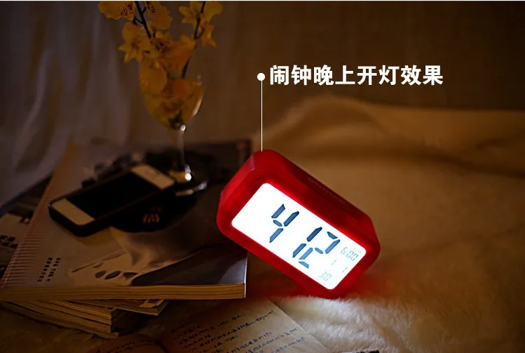 Цифровой светодиодный Будильник с большим экраном будильник на батарейках