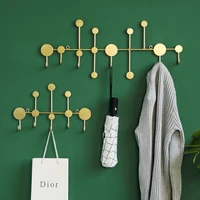 clothes hooks behind the door wrought iron racks modern home wall decoration polka dot elements nordic style simple coat hook