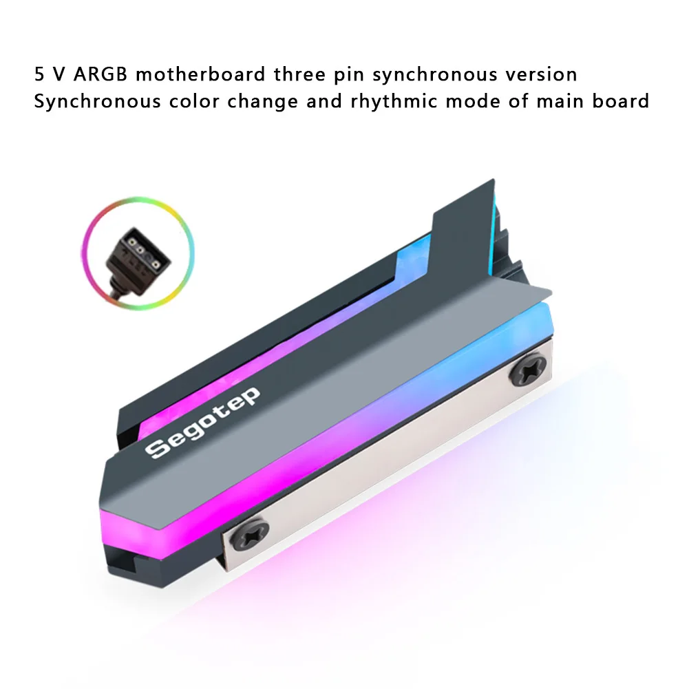 RGB M.2 радиатор SSD NGFF 2280 NVMe твердотельный привод кулер для настольного ПК