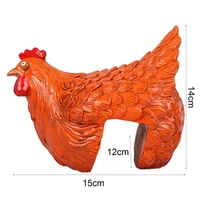 animal ornaments chicken shape multi color exquisite workmanship resin chicken garden decorations for farm