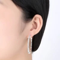 2021new fashion creative large circle cubic zircon jewelry korean charm earrings womens buckle style easy to wear and take