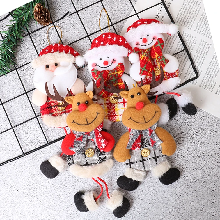 1pc Christmas Long Leg Santa Clause Snowman Elk Ornament Tree Hang Pendant Kids Toy Decor for Home | Дом и сад