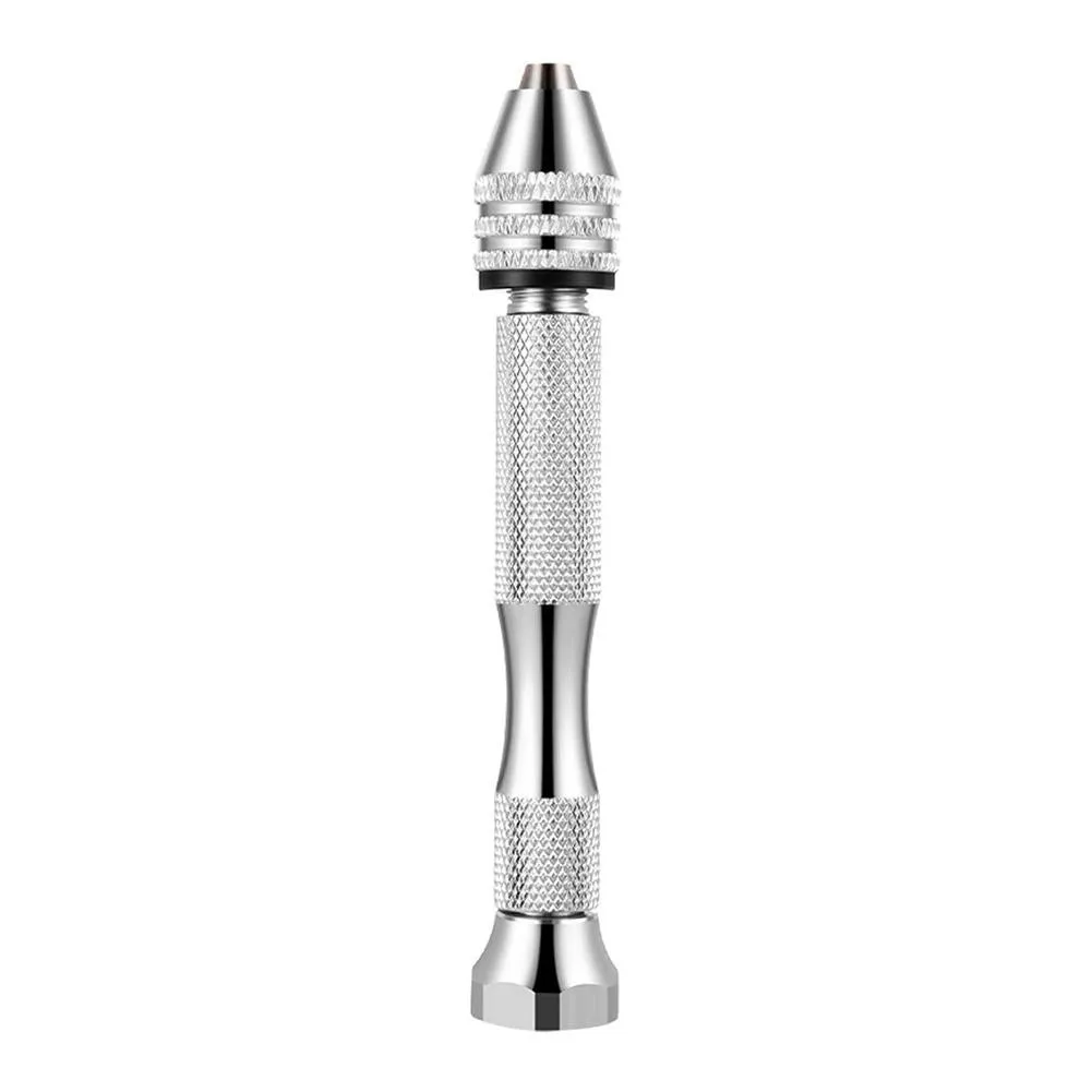 

49-piece Set Of Vajra Bodhi Play Model Perforation DIY Tool Silver Hand Twist Drill + 48 Twist Drills