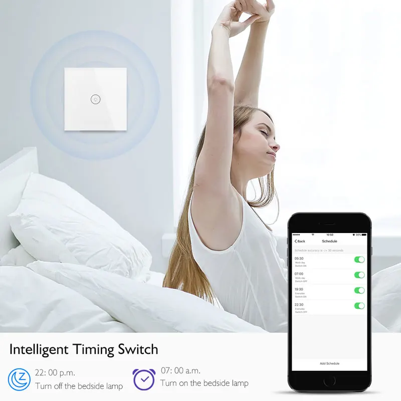 WI FI Смарт сенсорные выключатели Беспроводной дистанционного Управление