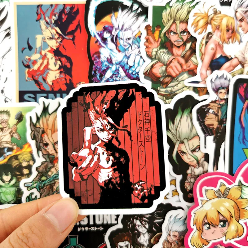 Наклейка dr.stone для чемоданов ноутбуков компьютеров велосипедов скейтбордов 10/50