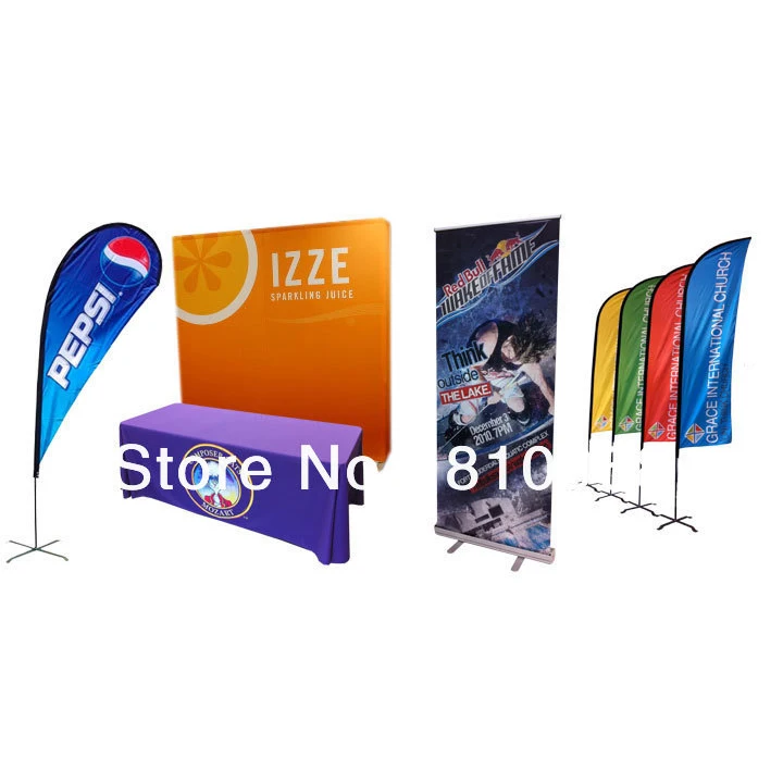 Демонстрационное оборудование флаг с перьями каплевидными каплями свернутый