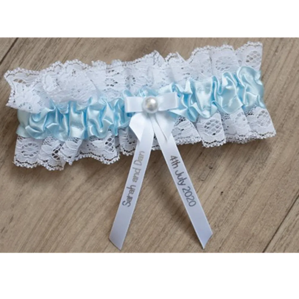 Индивидуальные Подвязки для невесты свадебные подвязки с именем и датой