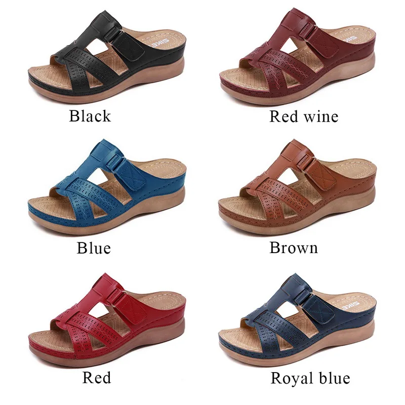 New Summer Women Sandals Stitching Sandals Ladies Open Toe Casual Shoes Platform Wedge Slides Beach Woman Shoe