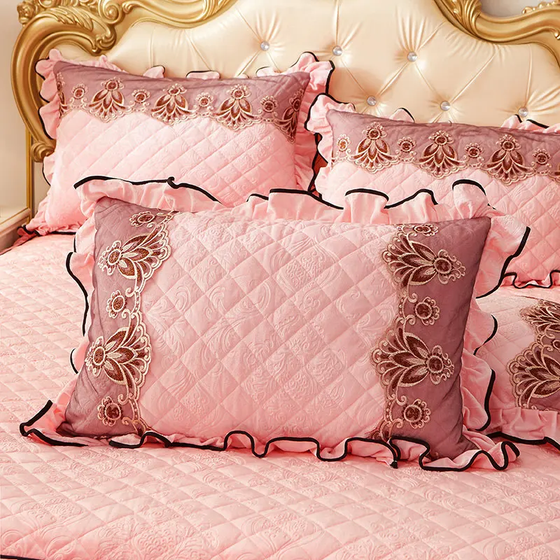 2 шт. тисненый бархатный стеганый вышитый кружевной чехол для подушки домашний