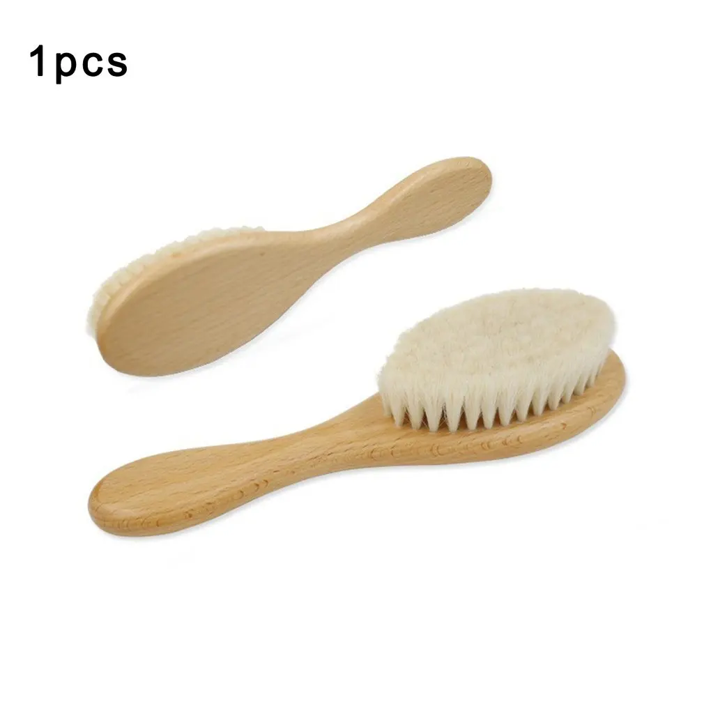 

Babies Shampoo Brush Bathing Brush Wooden Handle Babies Hairbrush Head Massager For Newborn Babies Girls Boys