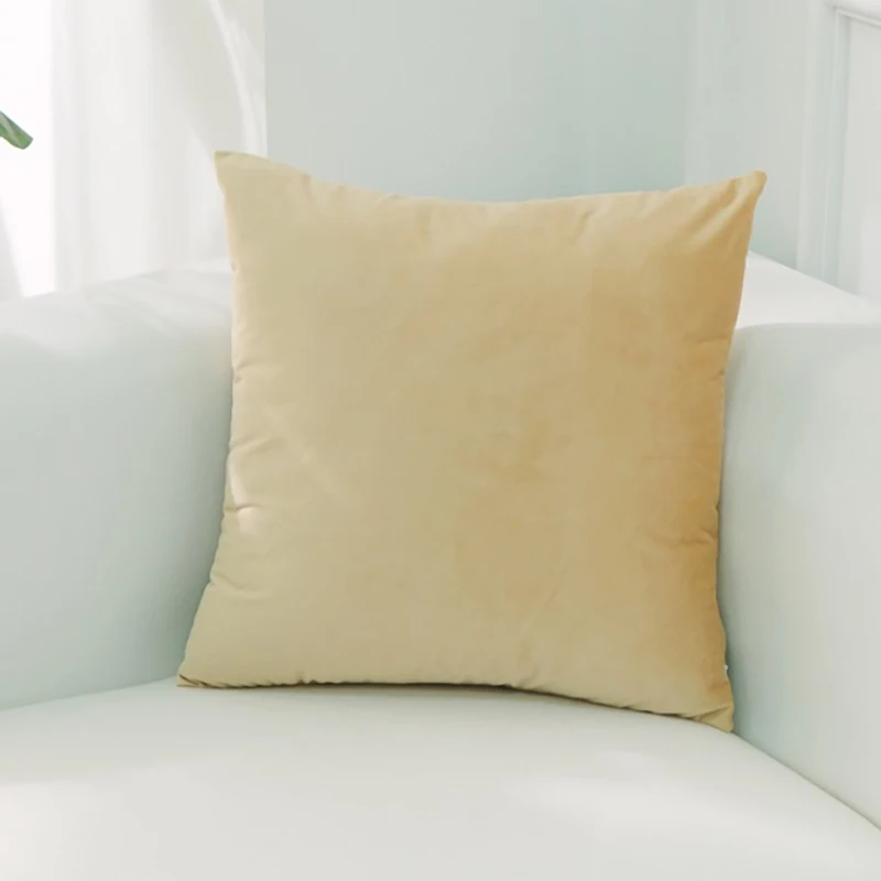 02 Nordic Style Velvet Pillowcase Simple Solid Throw Cushion Covers Square Pillow Cover for Bedroom Sofa Living Room Decoration - Цвет: 02