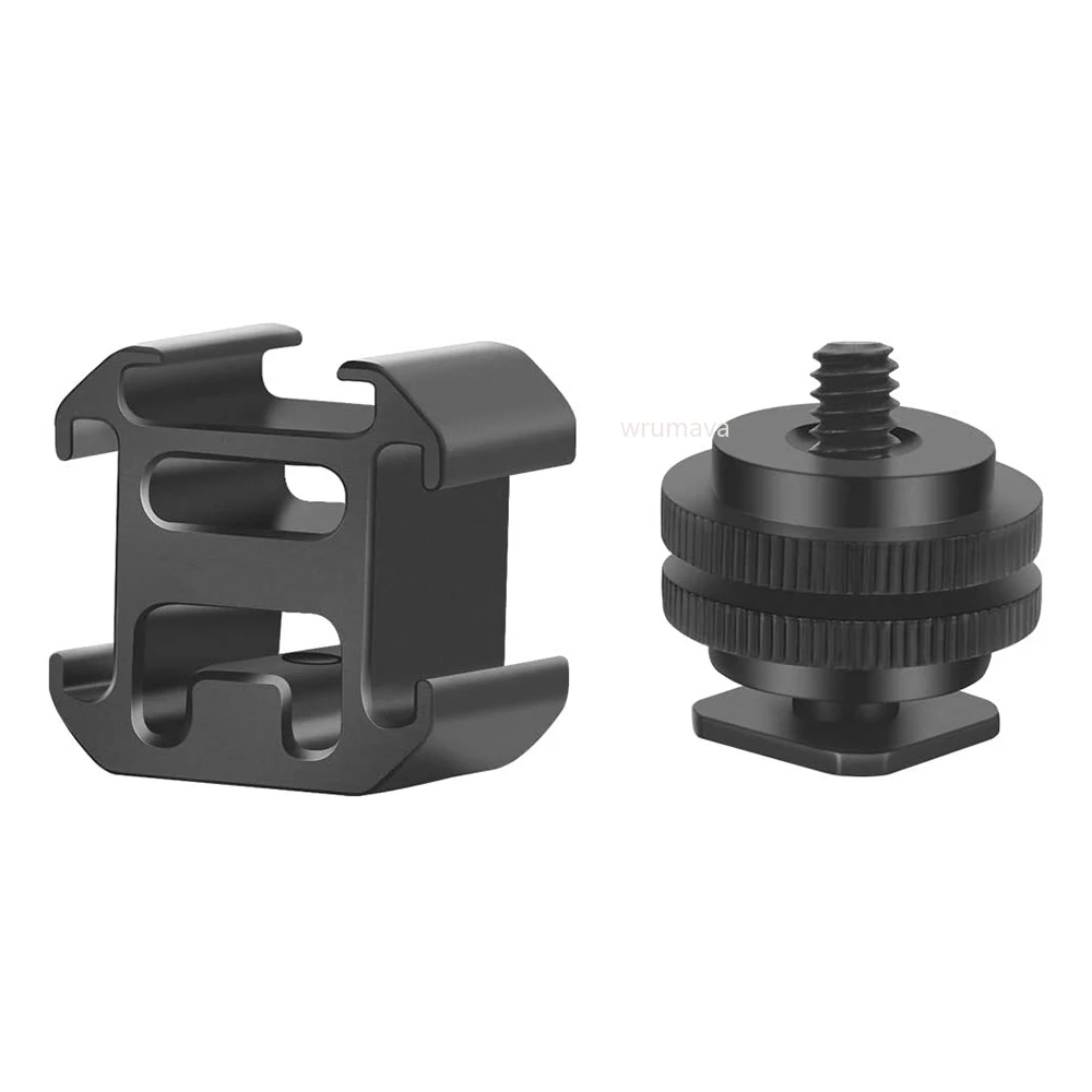 Aluminium Camera Hot Shoe Mount Adapter Video Triple Cold Bracket Light LED Monitors Microphones Studio Flash | Электроника