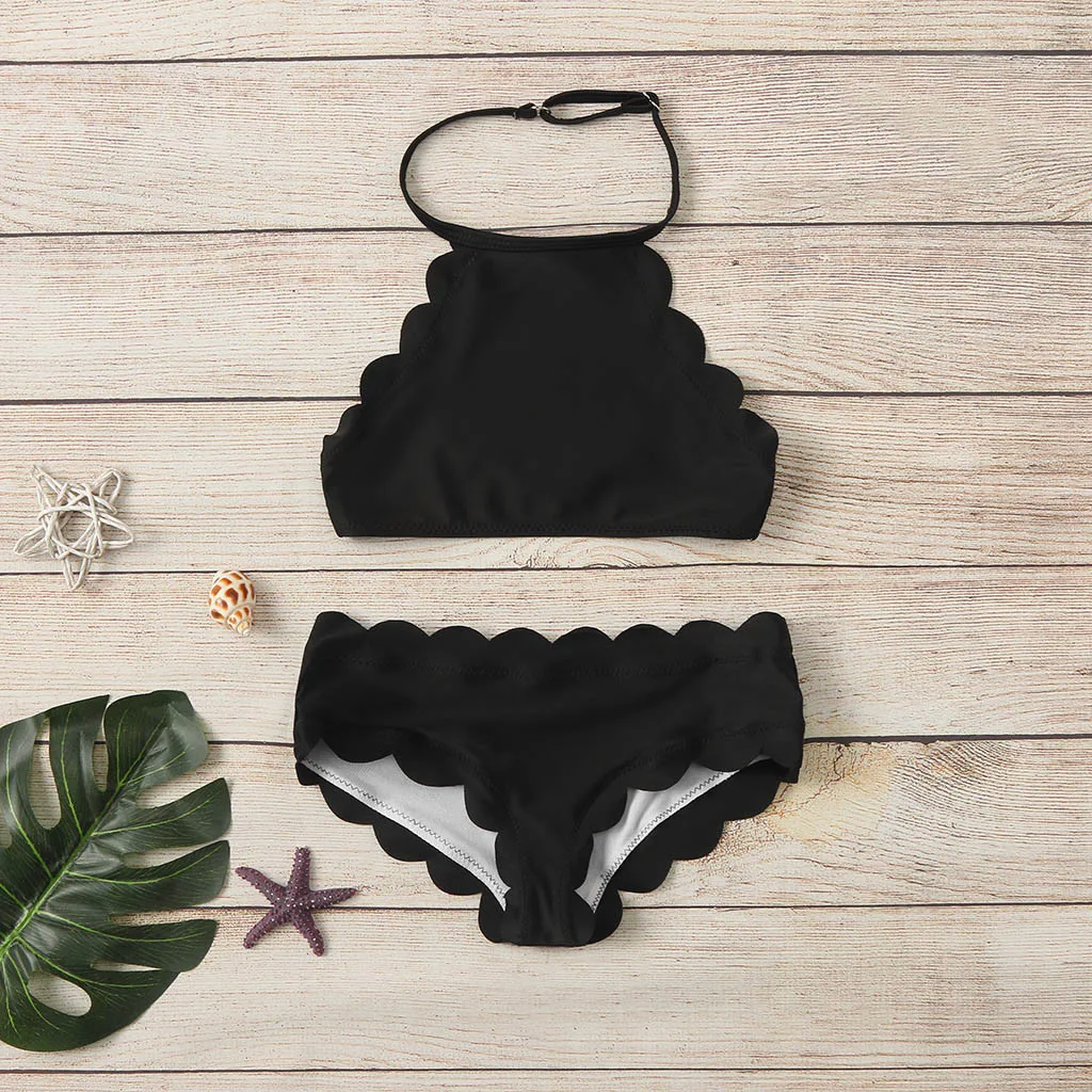 Бикини 2020 для маленьких девочек Купальный костюм в полоску с арбузом пляжный