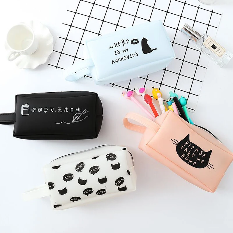 1Pcs Creative Kawaii Cat School Pencil Cases Cute pencil Box Large Capacity Pouch Office School Stationary Supplies Pen Box images - 6