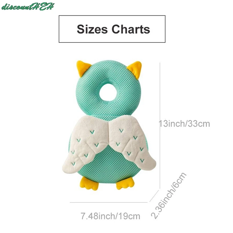 

1-3T Baby Head Protector Safety Pad Toddler Training Walking Protective Cushion Back Prevent Injured Cartoon Security Pillows