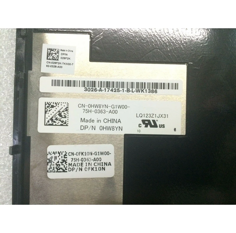 

FOR DELL Latitude E7285 7285 2880x1620 12.3"LCD LED Touch screen assembly LQ123Z1JX31 2 in 1 29F2K 0HW8YN