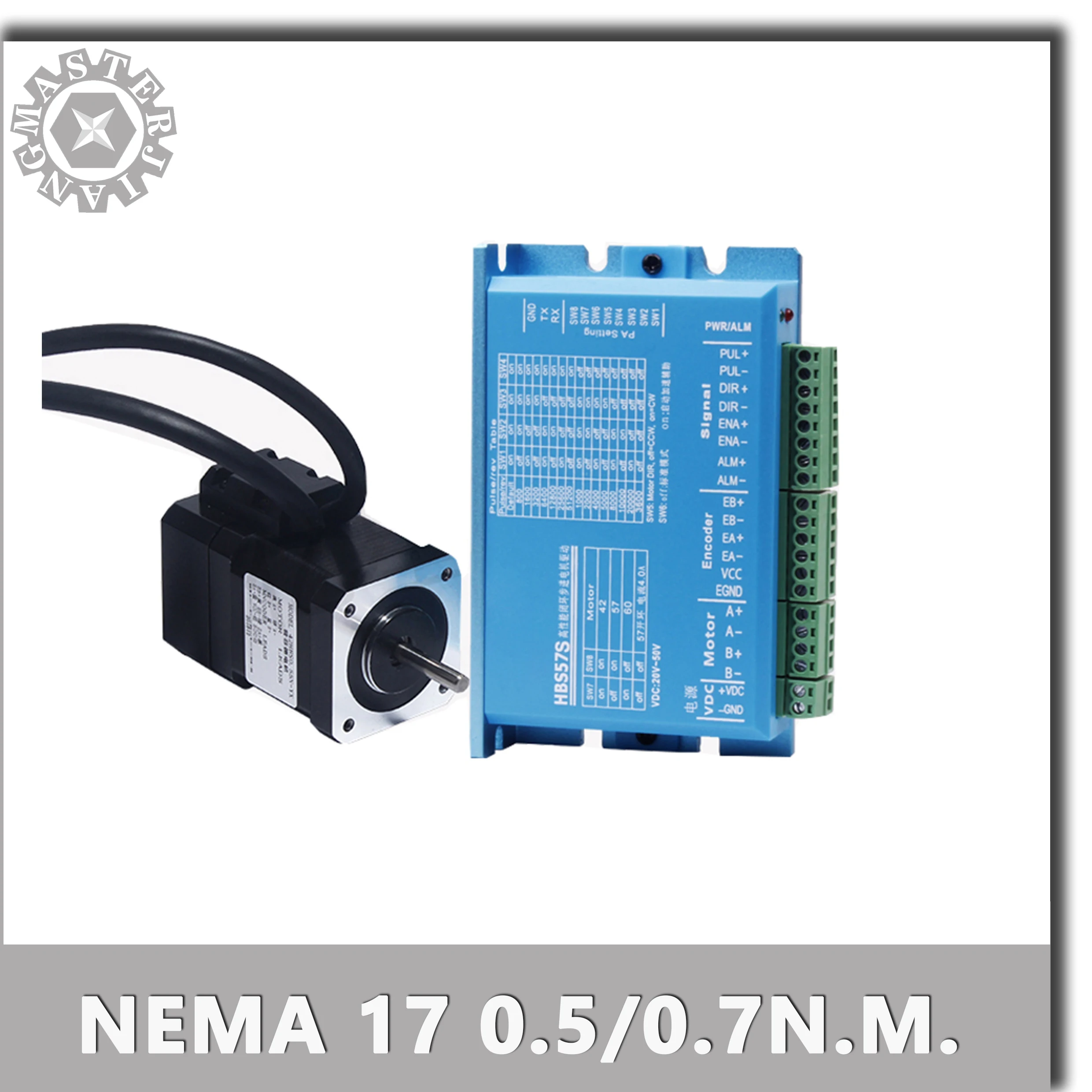 Драйвер шагового двигателя HBS57(S) Гибридный с замкнутым контуром Nema17 42 0 55 нм 7