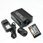 Музыкальный звук 16 Вт Светодиодный светильник с дистанционным управлением генератор двигателя DIY аудио волоконно-оптический Звездный светильник RGBW 28 ключей RF Driver SKY Car