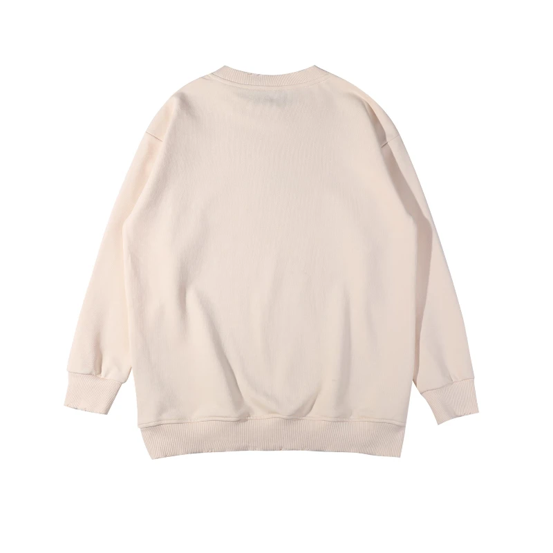 

113240 Autumn Winter NEW Fashion Classic Brand Luxury Design Hand Painted Pattern Loose Round Neck Long Sleeve Casual Sweater C1