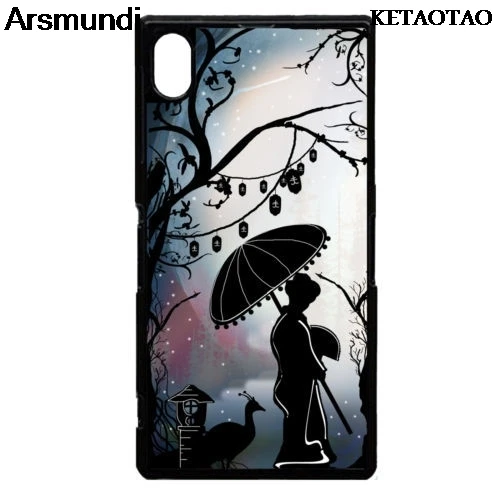 KETAOTAO японские девушки полнолуние силуэт телефонные чехлы для iPhone 5C 5S 6S 7 8 Plus X Samsung