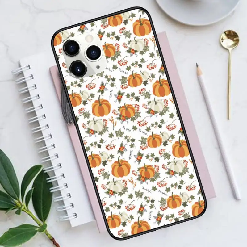 

Pumpkin Happy Autumn leaf Phone Case for iPhone 11 12 mini pro XS MAX 8 7 6 6S Plus X 5S SE 2020 XR