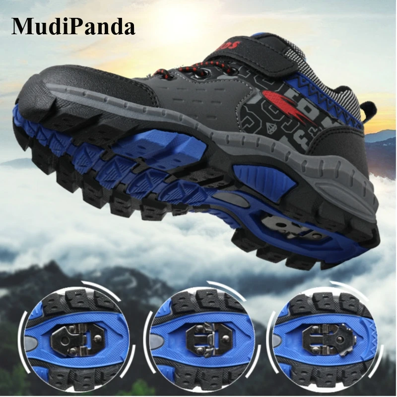 

MudiPanda Kids Hiking Shoes For Boys Winter Boots Teenagers Walking Climbing Trekking Sneakers Children Ankle Boot Size 30-40