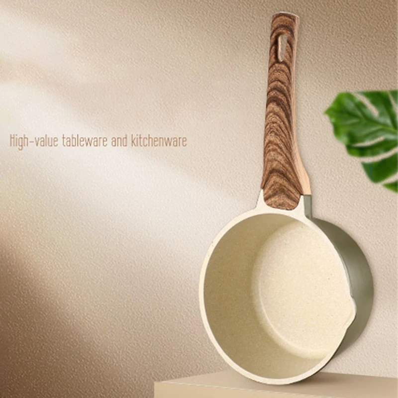 

16cm Wide 8.3cm High Wheat Rice Stone Non-Stick Cooker Household Milk Hot Milk Pot Baby Complementary Food Pot 1200Ml Multi-Func