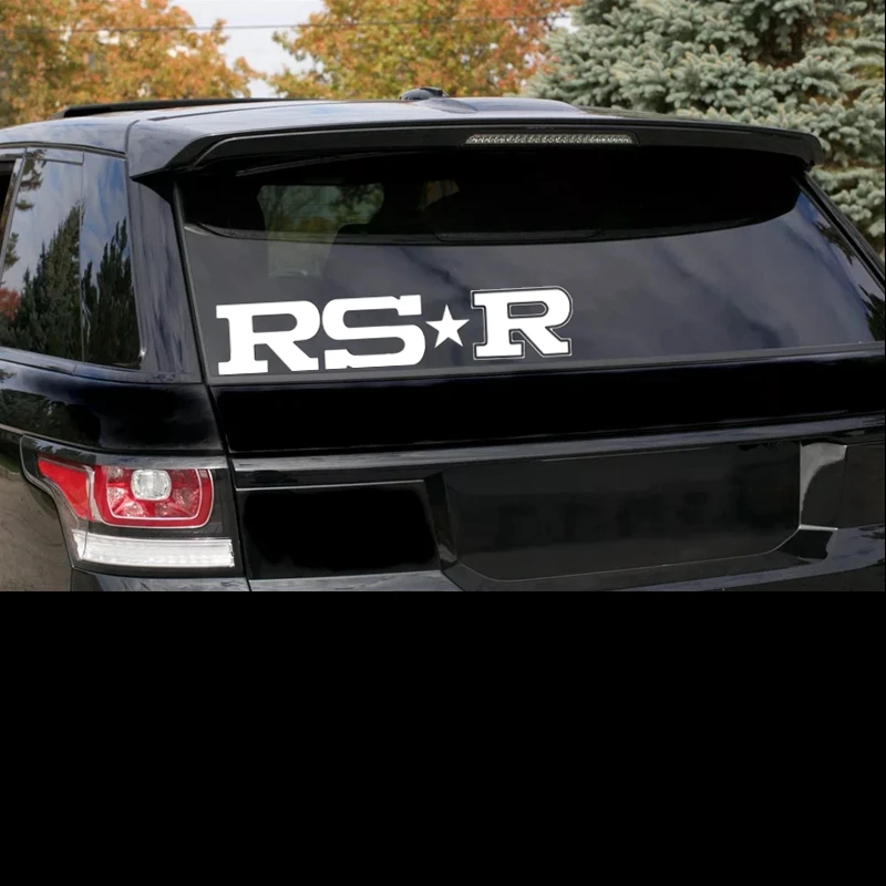 

40426# Die-Cut Vinyl Decal RS-R Car Sticker Waterproof Auto Decors on Car Body Bumper Rear Window