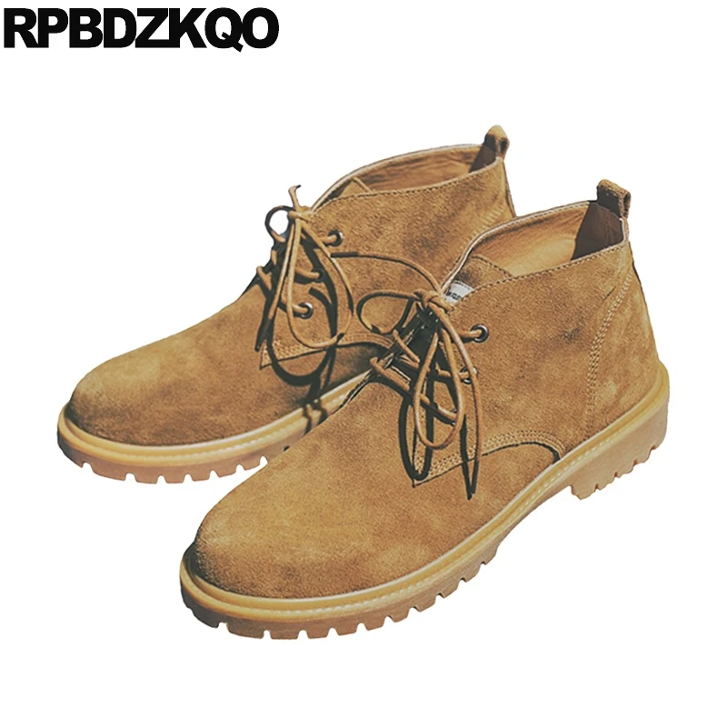 Замшевые меховые Военные боевые Дизайнерские мужские зимние ботинки теплые