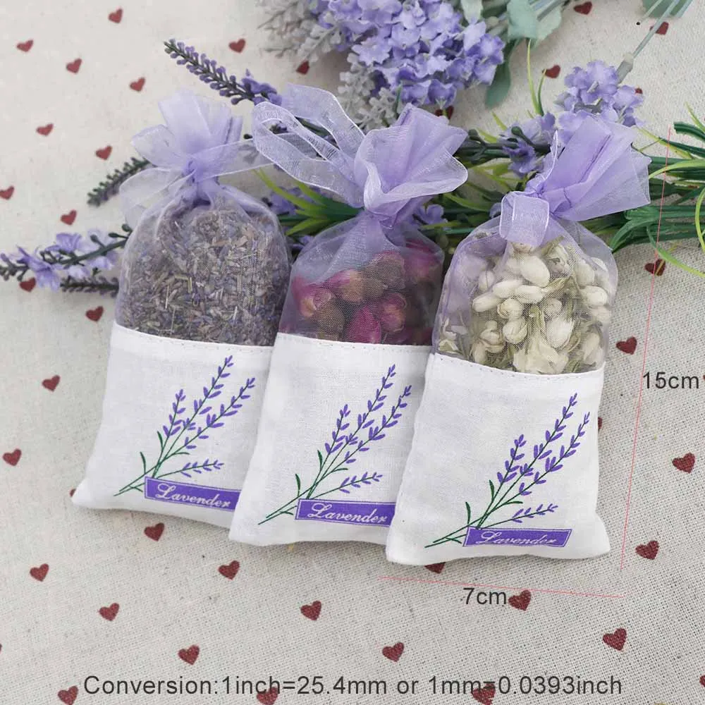 1 сумка натуральный сухой цветок Лаванда бутон Роза жасминовые цветы Саше для