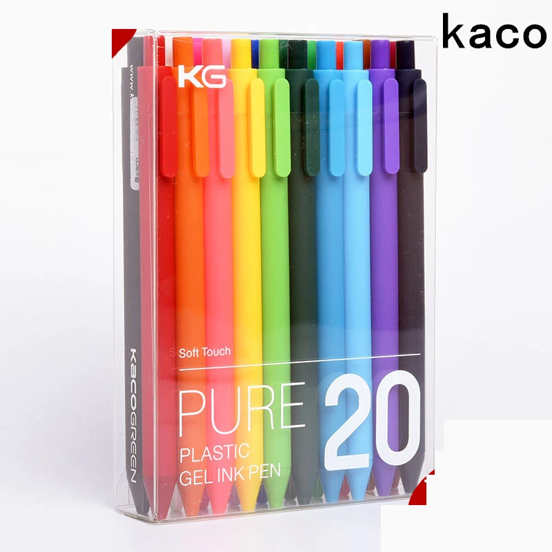 20pcs mixed pen 20 шт./компл. крепление для спортивной камеры Xiao mi jia KACO Цвет Фул mi знак ручка Пластик записи Длина 400 м 0,5 мм Цвет чернила ручка+ 10 шт. 0,5 мм KACO пополнения чернил - Цвет: 20pcs mixed pen