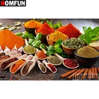 Картина HOMFUN с алмазной вышивкой, кухонная специя, алмазная краска на всей площади, фотография A27374