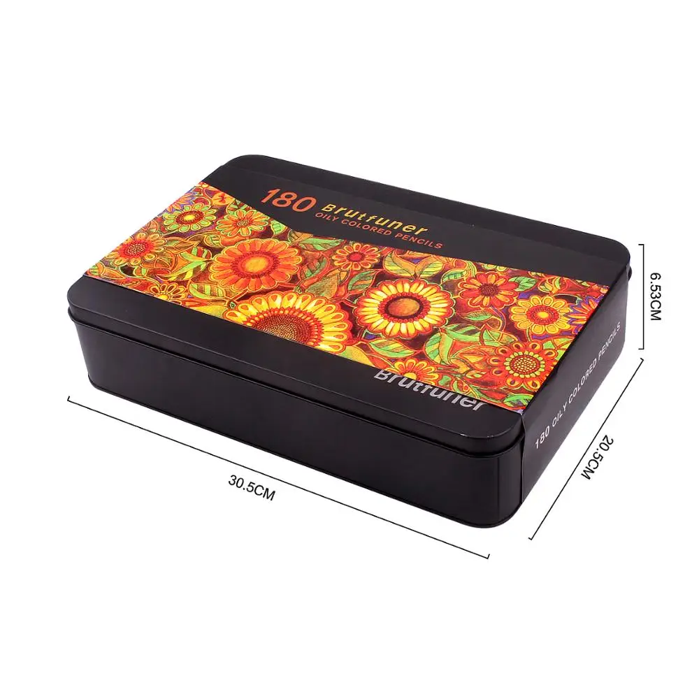 

Colouring Pencils with Metal Box,180 Unique Coloured Pencils and Pre Sharpened Crayons for Coloring Book - Ideal Christmas Gift