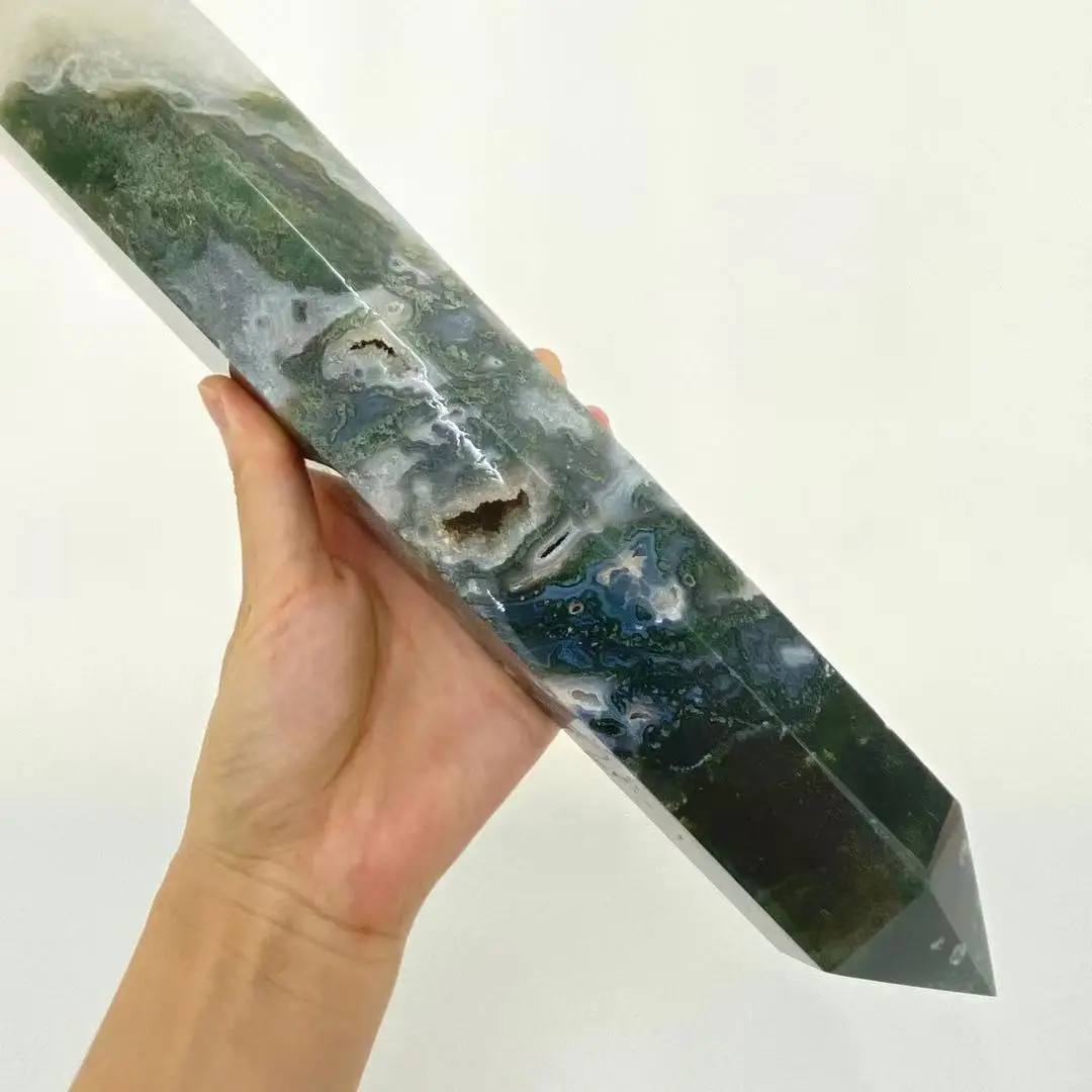 

Натуральный Мох, агат, хрусталь, кварц, энергия, драгоценный камень, обелиск, рейки, лечебный подарок, украшение для комнаты