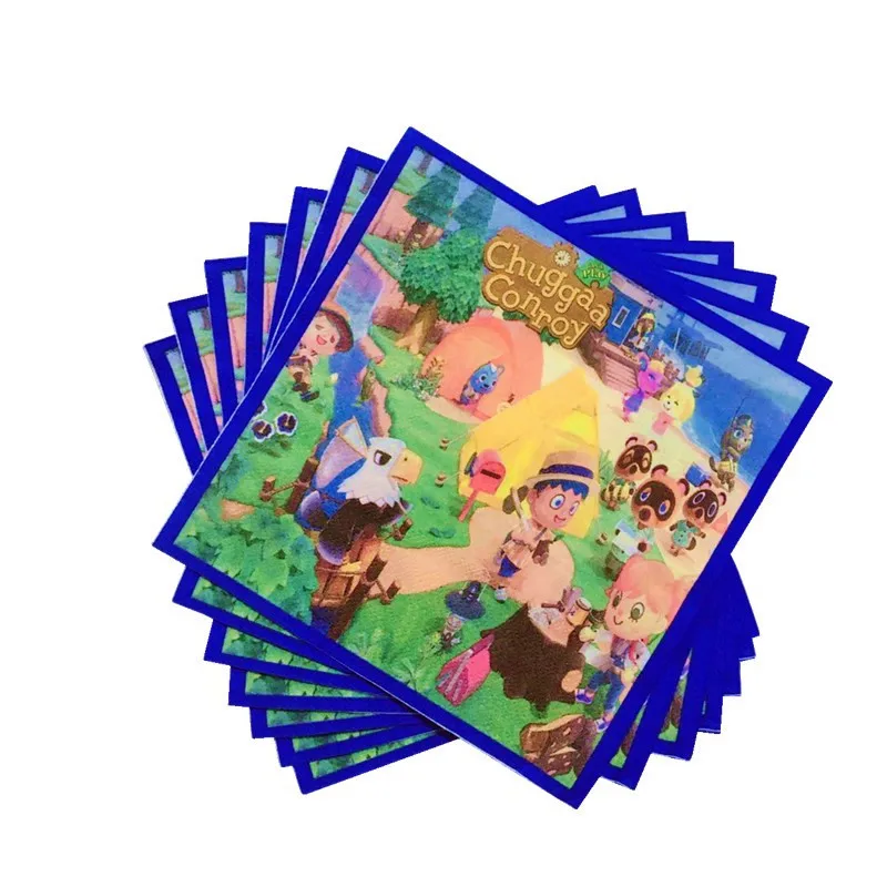 40 шт./лот С Днем Рождения вечерние салфетки животные Рождественские тема Посуда