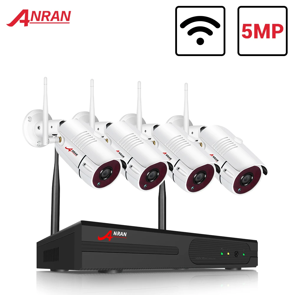 ANRAN 5MP Беспроводной NVR Комплект охранной камеры системы 1920P наружного