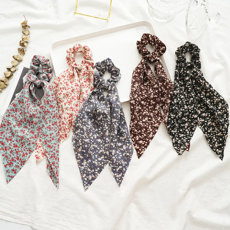 Новый тренд Милый принт обтянутая тканью Женская эластичная лента для волос