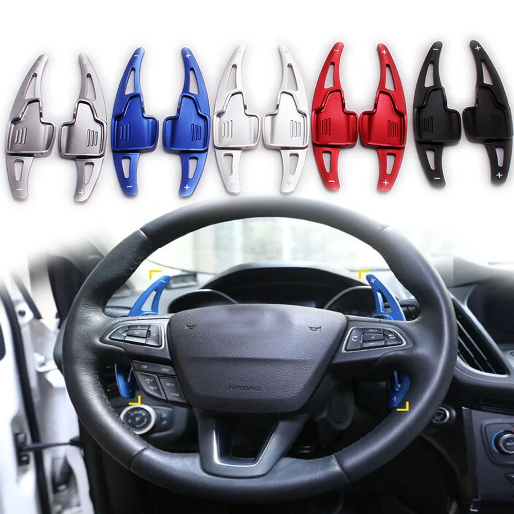 For Ford Focus Escape Kuga 2017 2018 2019 Aluminum Steering Wheel Shift Gear Lever Gearshift Paddle Extension Interior Accessory For Ford Focus Escape Kuga 2017 2018 2019 Aluminum Steering Wheel Shift Gear Lever Gearshift Paddle Extension Interior Accessory