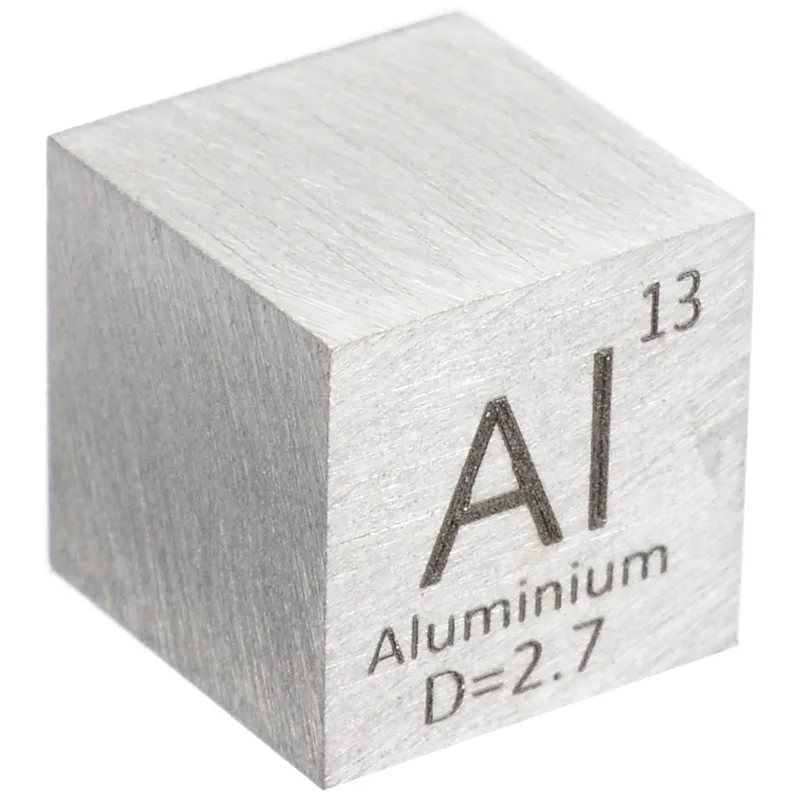

1pcs 99.99% High Purity Aluminum Alloy Element Cube 25.4mm Metal Density Cubes Carved Element Periodic Table Cube