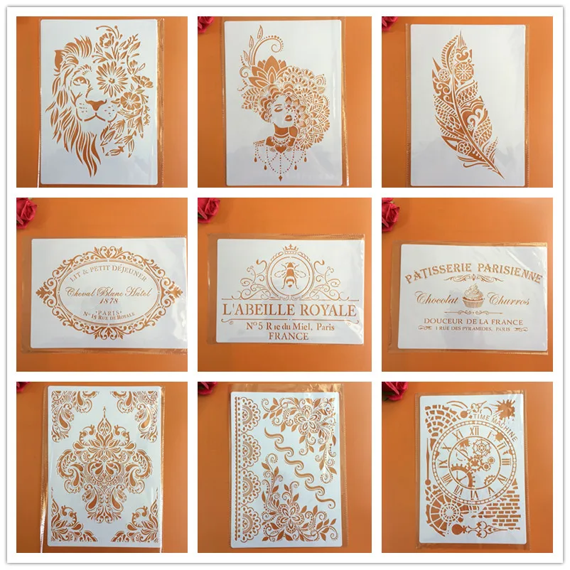 Трафареты мандалы формата А4 29*21 см сделай сам настенная живопись раскраска для